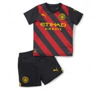 Manchester City Fußballbekleidung Auswärtstrikot Kinder 2022-23 Kurzarm (+ kurze hosen)